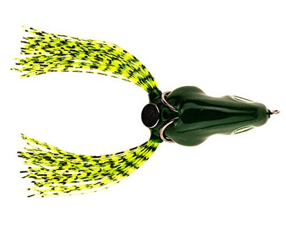 Scum Frog Scumdog Topwater Bass Fishing Hollow Body Frog Lure with Weedless Hooks - color: Green, size: 5/8 oz