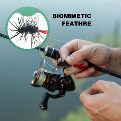 Fly Fishing Poppers, Topwater Fishing Lures Bass Crappie Bluegill Sunfish Panfish Trout Salmon Perch Steelhead Flies for Fly Fishing Bass Panfish Bluegill Trout Salmon - color: 20pcs-fly fishing
