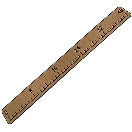 Foam Fish Ruler with Adhesive Backing, EVA Fish Ruler for Boat Accessories Marine Fishing Measuring Tool, Fish Measuring Tape for Kayak, Fishing Boat, Cooler Ruler (40" Fish Ruler) - color: Yellow Brown