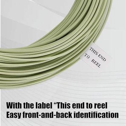 Aventik ProWeight WF Floating Fly Fishing Line Welded Loops Weight Forward Freshwater Trout Fly Line Kit WF 3 4 5 6 7 8 Low Stretch Slick Coating Accurate Casting - color: Grassgreen, size: 5F