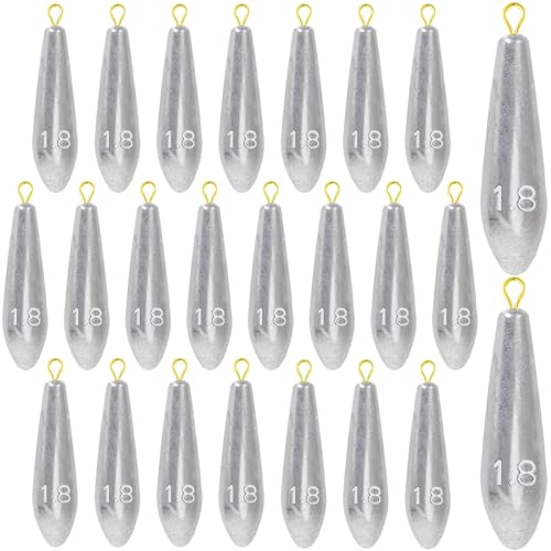 Landhoow Drop Shot Fishing Sinker Weights Kit Freshwater Catfishing Fishing Sinker Bass Casting Removable Line Saltwater Streamlined Snap Weight for Trolling Surf Tackle - size: 1.8 oz