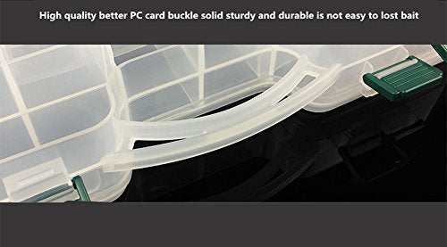 2 Sided Fishing Tackle Box, White | 44 Compartments, Large, Fishing Lure Storage, With Dividers