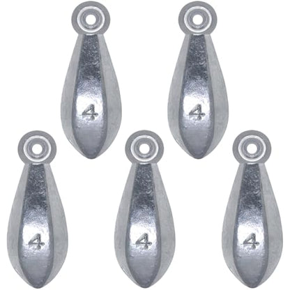 Fishing Weights Sinkers Bank Fishing Lead Sinkers Bullet Fishing Weights Ocean Saltwater Surf Fishing Gear Fishing Assortment 1oz 2oz 3oz 4oz - style: 4oz-5pcs
