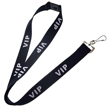 10 Pack - Premium 4X6 Badge Holder with Lanyard - Heavy Duty Extra Large Badge & Credential Holders with VIP Lanyards - for Special Events and 4 x 6 Tickets by Specialist ID (Black VIP) - color: Black Vip