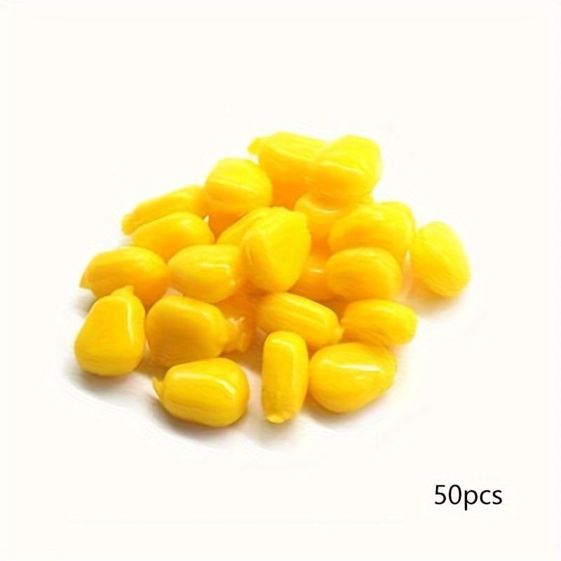 50Pcs Lure Bait Resembling Sinking Corn Kernels, Soft Fishing Bait Tackle