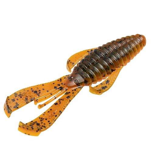 Strike King Rage Bug Fishing Lure, Soft Plastic Grub, Unique Design, Subtle Action - color: Bama Craw, size: 3.5"