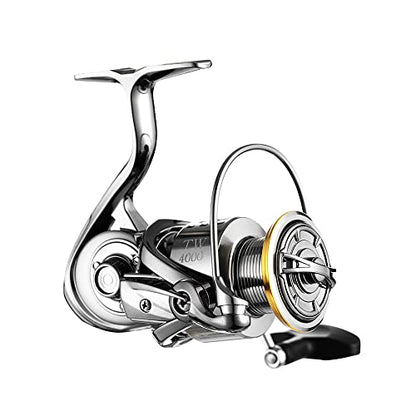 Fishdrops Saltwater Spinning Reel, 12+1BB Ultra Lightweight Powerful Fishing Reel, Metal Frame Carbon Fiber 33 LB Max Drag, 5.5:1 High Speed Ultra Smooth for Saltwater Fishing Reels - color: TW5000