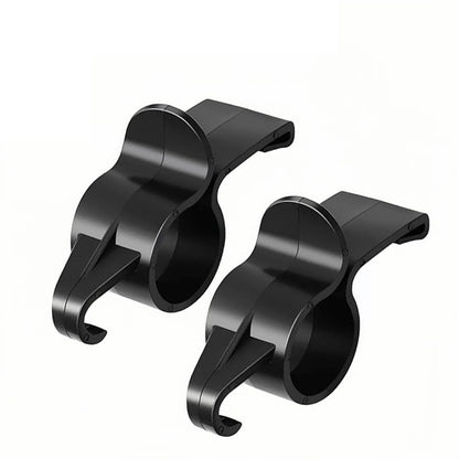 Car Seat Back & Trunk Multi-Hook – 2 Pack, Black Clip Holder Secures Fishing Rods, Umbrellas, Towels & Grocery Bags on 18–20 mm Posts, No Tools Needed