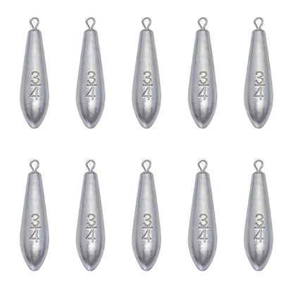 Drop Shot Fishing Weights Sinkers for Saltwater Freshwater Fishing - style: 3/4 Ounce-10pcs