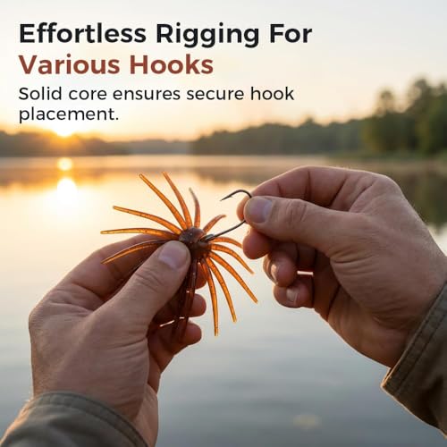 2026 Upgraded Sea Urchin Shape Fishing Lure, Simulation Sea Urchin Bait, Versatile Soft Bait for Bass Fishing, Durable TPR Material Swimbait for Lake Fishing - color: Mix-2