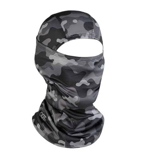 UPF 50+ Balaclava Ski Mask for Men Women - UV Face Mask Motorcycle Shiesty | Windproof, Breathable, Hinge Design, Full & Half Face Coverage, Fits Under Helmet, Snowboarding, Skiing - color: Jigsaw Night Camo
