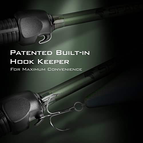 KastKing Spartacus II Fishing Rods - IM6 Graphite Blanks Casting & Spinning Rods, 2-Piece Rods with Extra Tip Section, PTS Power Transition System, KastFlex Technology, Rubber Cork Handle - size: 7'0"- M- Fast (2pcs+ Extra Tip), style: Spinning
