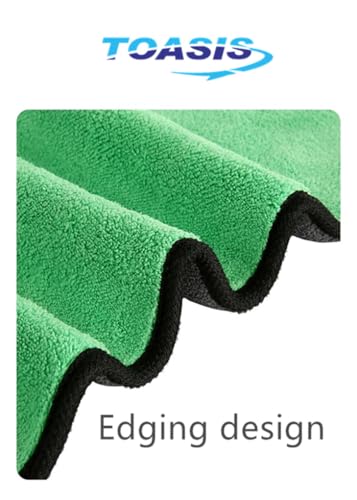 Toasis Fishing Towels with Carabiner Clip 16 x 12 Inch Pack of 4 (Green) - color: Green