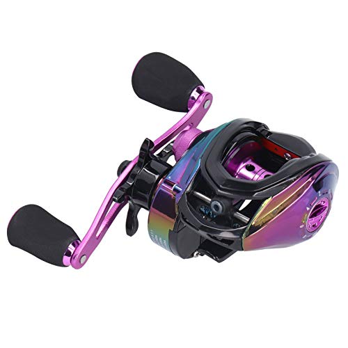 Baitcaster Reels, Magnetic Brake System Bait Caster Reel High Speed Gear Ratio 8.1:1 Low Profile Baitcasting Fishing Reel - size: Right Hand