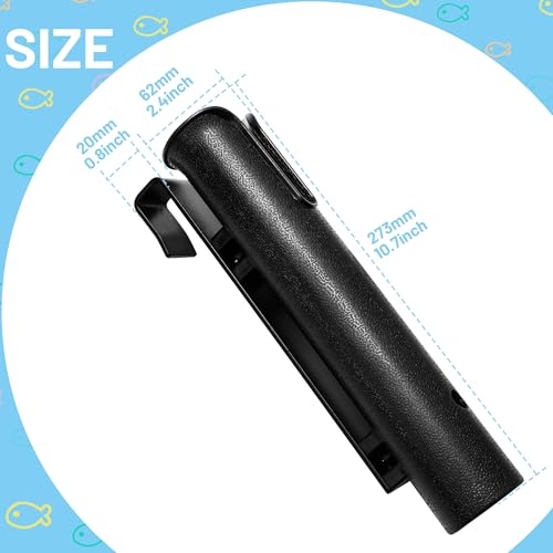 Cooler Fishing Rod Holder, Wall Mounted Fishing Pole Holder, Fishing Rod Rack Compatible with YETI Coolers and for RTIC Coolers, Cooler Accessory, Medium, Black