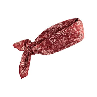 MISSION Cooling Bandana - Lightweight & Breathable - Cools Up to 2 Hours - UPF 50 Sun Protection - Machine Washable - color: Red Paisley