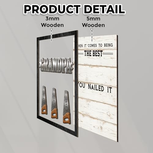 Personalized Dad Mechanic Wooden Plaque, Best Dad Ever Sign Wood Frame, When It Comes to Being the Best Daddy, Fathers Day for Papa, Grandpa, Husband from Son, Daughter, Mechanic Sign Gifts for Men - color: 1. Dad-10