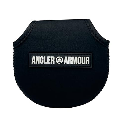 Angler Armour Baitcast Reel Cover | Baitcaster Sleeve | Fishing Reel Pouch | Low Profile Baitcasting Reel Protector | Neoprene Reel Case | 50 100 200 Series Baitcast Covers - color: Black