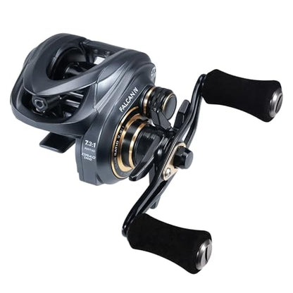 SeaKnight FALCAN IV Baitcasting Reel - 6.2oz Ultralight, 15.4LB Carbon Drag, 10+1 BB, 7.3:1/8.1:1 High Speed Gear Ratio, Right/Left Hand Retrieve - for Bass, Inshore & Freshwater Fishing - color: 7.3 Left Hand+Shallow Spool