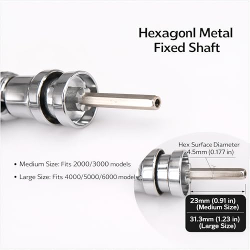 Keenso Reel Replacement Handle, Metal Rocker Arm Grip Spinning Metal Made hex Trunk Spinning Fishing Reel with EVA Premium Metal Comfortable and Anti-Slip - color: Sliver, size: Large