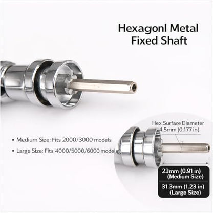 Keenso Reel Replacement Handle, Metal Rocker Arm Grip Spinning Metal Made hex Trunk Spinning Fishing Reel with EVA Premium Metal Comfortable and Anti-Slip - color: Sliver, size: Large