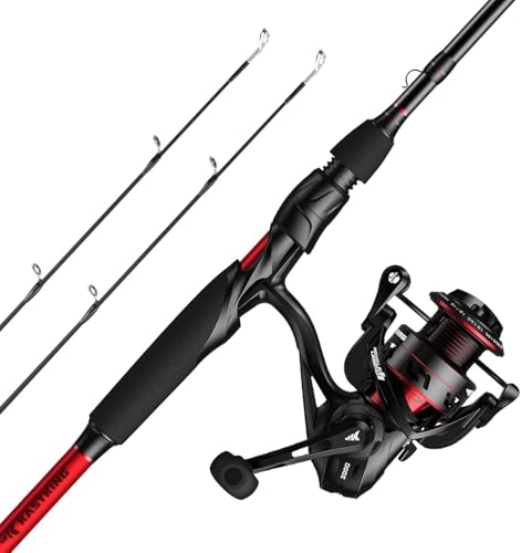 KastKing Royale Legend II Twin Tip Fishing Rod and Reel Combos, Spinning & Casting Combo, IM6 Graphite 2Pc Blanks, Extra Backup Tip Section, Stainless-Steel Guides, KastFlex Technology, EVA Handles - style: Spin: 4000 Reel, 7'6''- Mh Rod(2 Pcs + Extra Tip