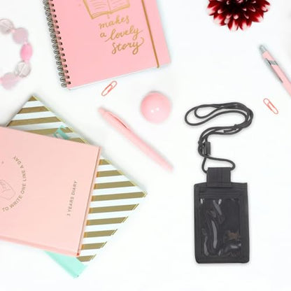 Waterproof Outdoor Id Card Holder Protecting Documents with Lanyard, Multifunctional PVC and Nylon Badge Sleeve Portable Card Holder for Long Trips and Outdoor Adventures