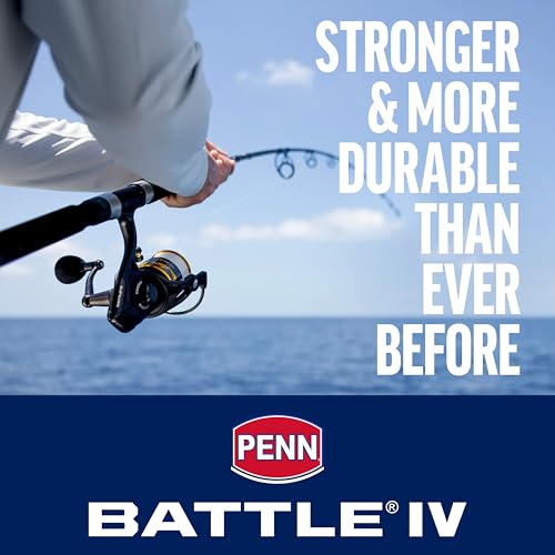Penn Battle IV Spinning Reel and Fishing Rod Combo - size: 6000 Size Reel - 9' - Medium Heavy - 2pc, style: Battle IV