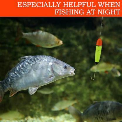 Outus 10 Pcs EVA Sea Bass Fishing Floats Set (10g-120g) Fishing Floats Slip Bobbers, EVA Slider Bobbers, Freshwater Saltwater