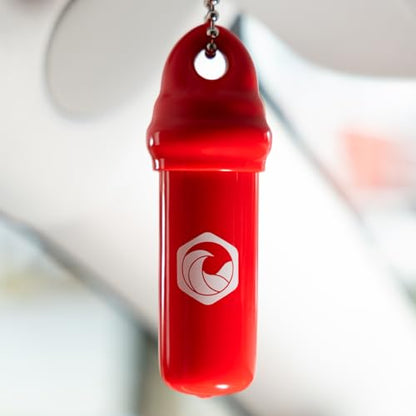 Seahive Floating Keychain (1 pack) with Waterproof Safety Container Boat Key Float - Pontoon, Fishing Accessories key holder - color: Red