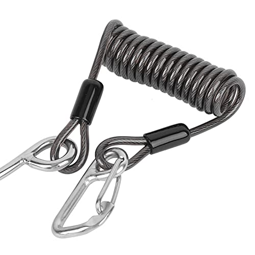 Scuba Diving Reef Hook, Coil Lanyard Gear Hanger Stainless Steel Spring Clips Anti Lost Safety Coiled Rope with Quick Release Buckle Tools Accessory for Underwater Cameras Dive Lights Fishing