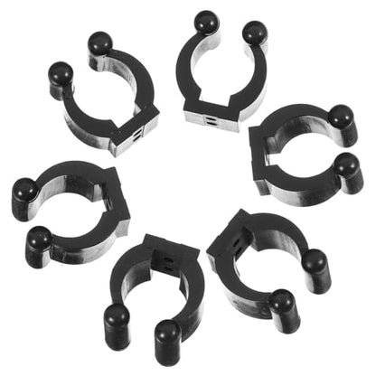 Garneck 10pcs Fishing Rod Holder Clips Billiard Cue Rack with Screws Wall-Mounted Storage for Fishing Poles and Pool Cues Design