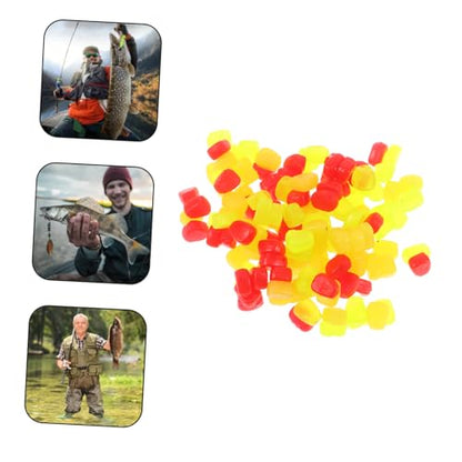 Cabilock 150pcs Soft Silicone Corn Baits Artificial Floating Fishing Lures Simulation Carp Trout Lure Set in Yellow, Fluorescent Green, and Red for Freshwater Anglers