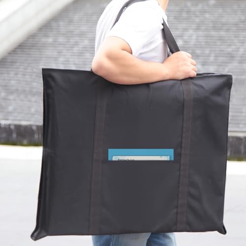 JJRING Dacron Light Weight Art Portfolio Bag, 22'' x 28.5'' for 20'' x 26'' Artworks, Black Carrying Storage Case for Poster, Sketching, and Drawing - size: 20''*26''