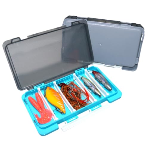 Grids Fishing Tackle Box Water Proof Seal Fishing Tool Storage Box Lures Baits Storage Case with Adjustable Compartments - color: Black