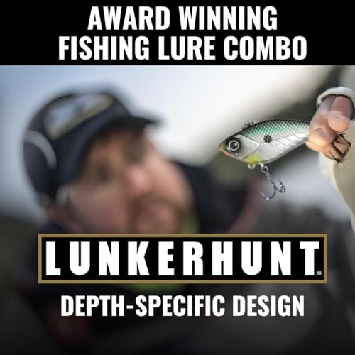 LUNKERHUNT Deep Diving Crankbaits – 4-Pack | Premium Hard Bait Fishing Lures for Bass, Walleye & Saltwater | Ideal for Deep Water Action - color: 4-Pack Deep Water