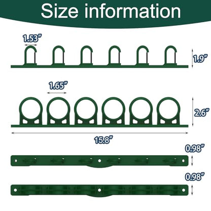 Aventik Vertical/Horizontal Fishing Rod Holder For Garage, Wall, Ceiling Holds Up To 6/12 Fishing Pole Holders（2 Pack Green） - style: 2 Pack Green