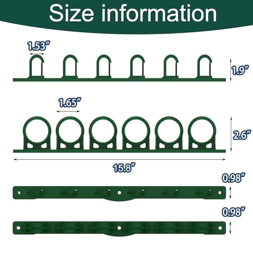 Aventik Vertical/Horizontal Fishing Rod Holder For Garage, Wall, Ceiling Holds Up To 6/12 Fishing Pole Holders (Green) - style: Green