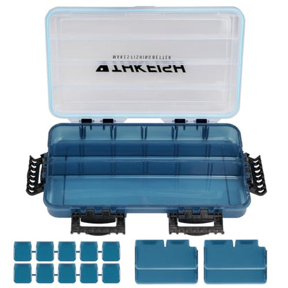 THKFISH Fishing Tackle Box 3700S Tackle Tray Floating Fishing Lure Box Storage Organizer Small Plastic Box with Adjustable Dividers,Sun-Proof 1PC - color: 1PC-3700