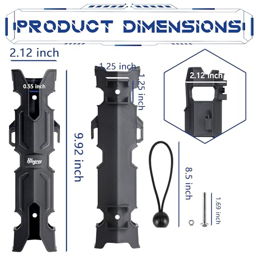 MECHA-X 4PCS Rod Holder for Boat,Wall Mounted Boat Rod Holders for Fishing,Fishing Tube Rod Holder for Boats,Garage,Cooler,Trailer,Pole Holders Side Mount for Storage with Scews & 8 Ball Bungees