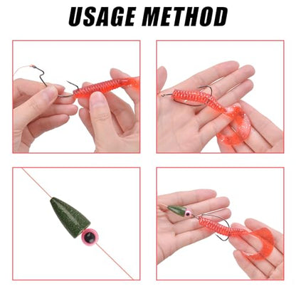 Fishing Weights Sinkers,30/50 Pack Lead Bullet Sinker Worm Weight Bass Fishing Texas Rig Carolina Rigs Slip Sliding Weights Freshwater Saltwater - size: 1/8oz - 50pcs