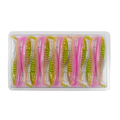 Bobby Garland Slab Hunt'R Soft Plastic Crappie Fishing Lure, 2.25 Inches, Pack of 10 - color: Electric Chicken