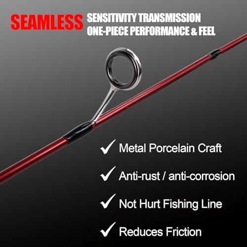 Eupheng Aerospin Ultralight Spinning Rod and Reel Combo | Fast action 6ft travel setup; Fits 2/3/4/5/6lb; High modulus graphite; 9+1 BB 20lb drag reel with ceramic guides - style: 6'0'' Rod&reel