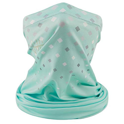 BASSDASH UPF 50+ UV Sun Protection Neck Gaiter Fishing Mask Hunting Kayaking Hiking Cycling Ski Sports - color: Seafoam