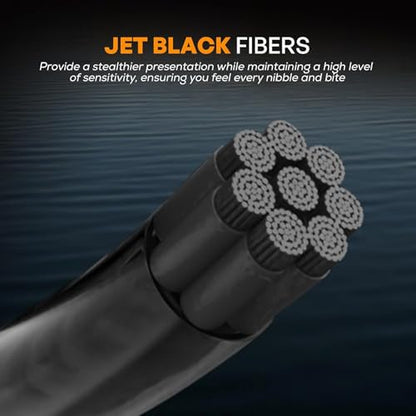 FINS Infinity Braided Fishing Line – USA Made, Silky Smooth 8-End Jet Black Braid for Superior Casting Distance, Quiet Performance Through Guides, Stealthy Freshwater and Saltwater Presentations - size: 300 Yards