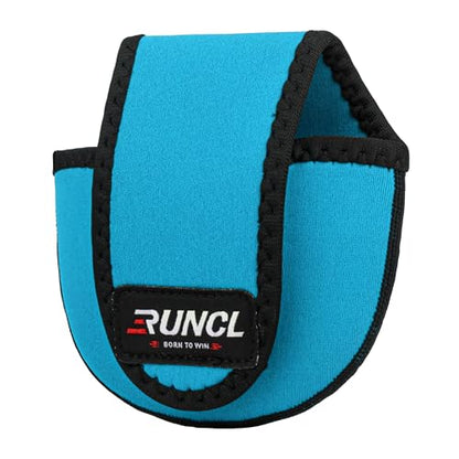 RUNCL Baitcasting Reel Bag – Protective Storage Pouch for Baitcasting Reels & Spinning Reels, Lightweight & Durable, Ideal for Freshwater & Saltwater Fishing Trips (Sky Blue& Black) - color: B-Sky Blue& Black