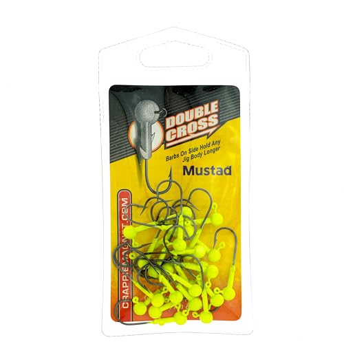 Crappie Magnet Double Cross 25 Packs Jig Heads - color: Chartreuse