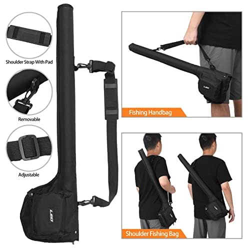 Lixada 31.1 Inch Fishing Rod Case - Portable Pole Storage Tube - Fly Fishing Bag