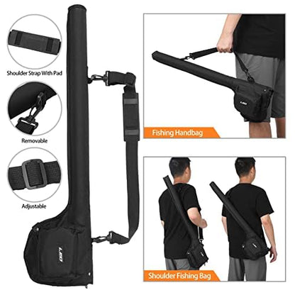 Lixada 31.1 Inch Fishing Rod Case - Portable Pole Storage Tube - Fly Fishing Bag