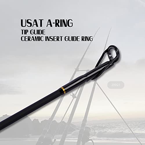 Fiblink Surf Fishing Rod 2 Piece/3 Piece/4 Piece Portable Travel Casting Rod Saltwater Surf Rod (9'/10'/12'/13') - style: Cast-12'-3pc